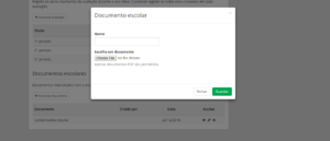 Como adicionar ficheiros com informação escolar